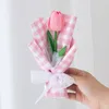 Fleurs décoratives cadeau faux bouquet de fleurs artificielles tulipe main tenant PU saint valentin professeur pour amoureux