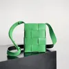 Designer kleiner Telefonbeutel Mode Mini Kassette Crossbody Taschen Frauen Umhängetaschen echte Ledergrün schwarze Geldbörse mit Schachtel