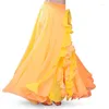 Stage Wear Chiffon Belly Dance Skirt Slit Tribal Bellydance Skirts Dancer Costumes For Women Carnival Outfit