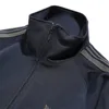 メンズジャケットグリーンブルーニードルメンズハイストリート刺繍蝶のトラックジャケットアウターウェアストライプアッジコート230809
