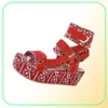 Sandals Mujeres Plataforma 2021 Zapatos informales Bandana Cájaros de bucle de gancho Sandalia gruesa Tisos altos Fashion Ladies Females9140011