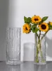 Кристаллическая ваза для свежих цветов, стеклянная прозрачная настольная столовая.