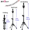 Peruk standı gümüş tripod peruk, peruk için manken kafası ile standı stil yaparak ayarlanabilir tripod standı Salon kuaför 230809 için kel kafalı