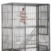 Bird Cages 69" H Large Rolling Cage with Detachable Stand Black 230810