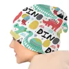 Berets Cool Winter Warm Männer Frauen Stricken Hüte Erwachsene Unisex Dinosaurier Mit Palmen Skullies Beanies Caps Motorhaube