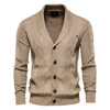 Maglioni da uomo Autunno Inverno Maglione caldo Moda Pullover in cotone puro colore Maglieria maschile Abbigliamento