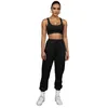 Women's Two Piece Pants European And American Solid Color Double Vest Trousers Sports Suit Recommendation In Europe America