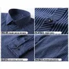 Camisas casuales para hombres Tallas grandes Camisas de algodón para hombres Camisa casual de negocios de alta calidad Slim Fit Camisa de manga larga a rayas para hombre Vestido formal de oficina 230809