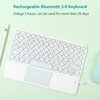 Bluetooth Wireless Keyboard z Touchpad hebrajski hiszpański koreański dla iPad Pro Air for Xiaomi Huawei Android Windows Tablet