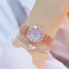 Andere Horloges Bij Zus Diamant Kwarts Luxe Merk Armband Dames Rosé Goud Dames Staal Waterdicht Polshorloge Kristal uniek 230809