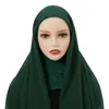 Sjaals Moslim Vrouwen Chiffon Hijab Met Modal Cap Motorkap Instant Pinles Sjaal Hoofddoek Onder Caps Cover Headwrap