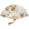 Produtos de estilo chinês ventilador dobrável vintage retrô chinês bambu mão dobrável ventilador de mão de dança decoração de casa ornamentos artesanato presente ventilador 2g