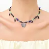 Pendant Necklaces Vintage Chinese Style Butterfly Beaded Necklace For Women Handmade Natural Stone Jewelry Dropship