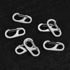 Ochrona rocka 100pcs Classic Mini Karabijnhaak Sletetelhanger Opknoping Verbinding Rink Łańcuch Sletetelhanger Keyfob Staal Kleur S Knop HKD230810