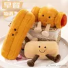 Stuffed Plush Animals Lifelike Stuffed Soft Toast Bread Fried Egg Food Toy Plush Baby Toy Cute Cartoon Poached Egg Decoration Doll Kids Birthday Gift