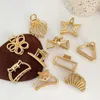 Fashion Mini Geometric Alloy Hair Claw Crab Clip Gold Hollow Small Hair Clips Shark Clip for Women Girls Cute Hair Accessories