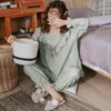 Vêtements de nuit pour femmes vêtements de nuit ensemble femme Plaid mignon Kawaii doux pyjamas été pyjama pour femmes femmes tenues ensembles de pyjamas