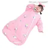 Pyjamas Baby Sleeping Bag 2023 Winter Baby Packaging Filt -förtjockad kokonghölje Z230811