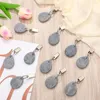 Table Cloth 8Pcs Droplet Shaped Carving Stone Holder Clips Weights Clip On Pendant Stones Tablecloth Hangers