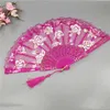 Продукты из китайского стиля дамы кружевные ручные вентиляторы полупрозрачные розовые кружев