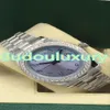 Orologio da uomo di alta qualità quadrante blu chiaro Arabia numeri scala moda orologi da polso con diamanti orologio meccanico completamente automatico220M