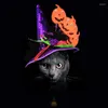 Cat Costumes Dog Halloween Bandana Hat Costume na imprezę ubieraj się z dyniowymi psami i kotami