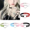 Choker Harajuku Chains Collar Egirl Heart Pendant Strap Collarbone Bondage Imprison Short Necklaces For Women Kpop Sexy Jewelry