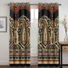 Cortina elegante Boho barroco Paisley lujo negro nube 2 piezas cortinas finas para sala de estar dormitorio decoración de ventana