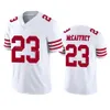 Super Bowls LVIII Jersey Football 13 Brock Purdy 23 Christian McCaffrey 25 Elijah Mitchell 24 Mason 19 Deebo Samuel Tyrion Davis-Price Brandon Aiyuk Men Kids Women