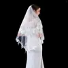 Headpieces Velo Da Sposa Beautiful White Long Lace Hollow Tulle Gloves All Finger Women's Wedding Dress Party Accessories