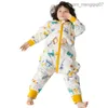 Pajamas Happytobias Summer Baby Sleeping Bags Long Detachable Sleeves Split Leg Sleep Boys and Girls Sack Sleeper Children's Pajamas S16 Z230811