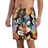 Chasse de maillots de maillot de bain pour hommes Trunks de baignade de plage de plage de maillot de bain coulant sports de fruit kiwi papaya sèche rapide