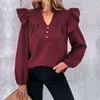 Commuter Ropa de mujer Camisas Colección de principios de otoño Camisa con diseño de manga larga con volantes