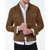 Mens Jackets Suede Jacket Casual Motorcycle Lapel Slim Tailored Single Breasted Coat Windbreak Iab Club America Man Y2k Vintage 230809