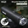 バイクライトジヨバイクフロントライトヘッドライト1500LM/1200LM/900LM USB充電式LED 4000MAH MTB ROAD BICYCLE LAMP懐中電灯Luz Bicicleta HKD230810