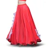 Stage Wear Chiffon Belly Dance Skirt Slit Tribal Bellydance Skirts Dancer Costumes For Women Carnival Outfit