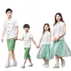 Family Matching Outfits Summer Family Outfits Mum Daughter Dresses Dad Son Cotton Shirt Shorts Holiday Couple Lovers Matching Clothes Family Look
