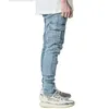 Mens Jeans Men Black Cargo Pants Multi Pockets Denim Pantalones Blue Slim Fit Overol Hombre Fashion Casual Streetwear Trousers 3XL 230810