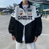 Mens Jackets American style motorcycle baseball uniform men embroidery splicing jacket trendy brand loose couple high street 230810