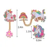 Pinki broszki 3pcs/set kreskówka Śliczne broszki jednorożce Flamingo Pinsy dinozaurowe guziki z urokiem na plecak kurtki dla dzieci Prezenty biżuterii HKD230807