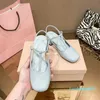 2023-Cute sandal luxury brand shoes for women designer sandals low heels black white blue pink 4 styles Casual party shoes Patent Leather sneakers