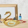 Tea Trays Swan Shape Dry Fruit Serving Tray Party Snacks Plate Candy Dish Cookie Storage Bowl For Wedding Table Desk Dining Decoration