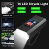 バイクライト1200LM T6 LED LED Bike Light USB ChargeフロントランプMTBロードマウンテンバイクヘッドライトサイクリング懐中電灯自転車ランタンアクセサリーHKD230810