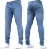 Mens Jeans Pants High midjextlåset Stretch Casual Slim Fit Byxor Male Plus Size Pencil Denim Skinny For Men 230810