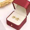 top quality dupe brand jewelry leopard stud earrings for women