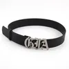 Bälten 4.3 cm japanska Y2K Fashion Girls Letter Women Retro Vintage Harajuku Chic Street Belt Cool Hip Hop Metal Buckle