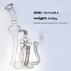 Glas kleurrijke windmolen Dab rig tornado recycler Hookah Bong Dikke helder glazen waterpijp koperen olieligingen pot met 14 mm gewrichtskom