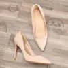 Dress Shoes Plus Size Fashion OL Office Lady Pumps Women Party Kid Suede Leather Thin High Heels Pointed Toe H0006