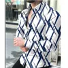 Men's Casual Shirts Spring Summer 2023 Cardigan 3D Print Long Sleeve Shirt Business Oversized And Blouses