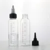 20pcs 30ml/60ml/100ml/120ml/250ml plastik plastik evcil hayvan E suyu sıvı kapasiteli damlalık şişeleri bükülme üst kapağı dövme pigment mürekkep kabı basit